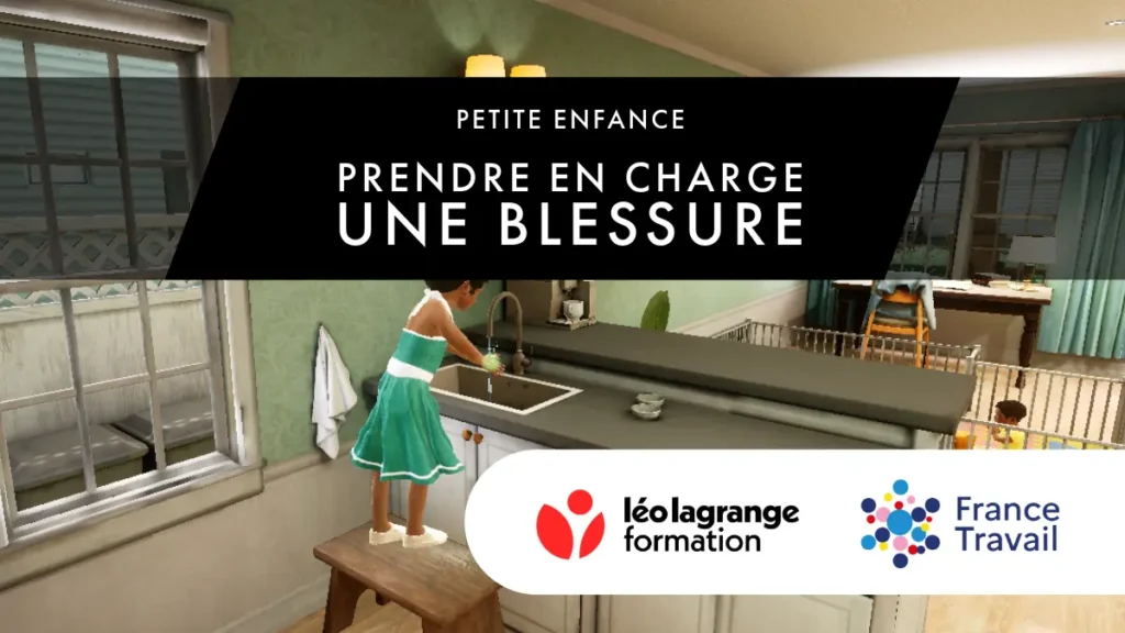 gérer une blessure chez un enfant - former vos équipes petite enfance à domicile en réalité virtuelle