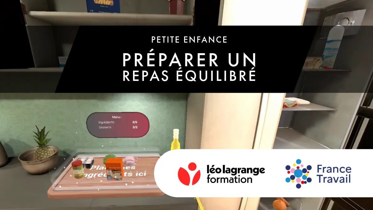 Gérer l'équilibre d'un repas en petite enfance - outil de formation innovant en réalité virtuelle